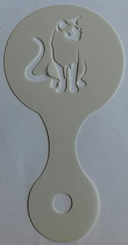 2 x Siamese cat coffee cup/cappuccino stencils reusable many times present gift cafe