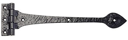 Door Gate T Hinge 18” (457mm) in Pair - Black Antique FF17