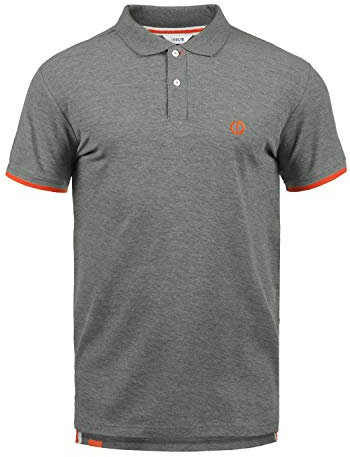 !Solid SDBenjaminPolo Herren Poloshirt Polohemd Shirt mit Polokragen Baumwollmischung Regular fit, Größe:S, Farbe:Grey Melange (8236)