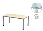 Rocada Mesa Executive 140X80 CM Color Blanco/Cristal