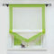 Joyswahl Voile Raffrollo mit Quaste Transparenter Dreieck Rollos mit farbigem Blende »Julia« Schals Fenster Gardine mit Tunnelzug BxH 80x140cm Grün 1 Stück
