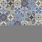 ABAKUHAUS marokkanisch Stoff als Meterware, Portugiesisch Traditionell, Qualitäts Stoff Dekorativer Polster Heimtextilienstoff, 2M (148x200cm), Hellbraun Weiß Blau