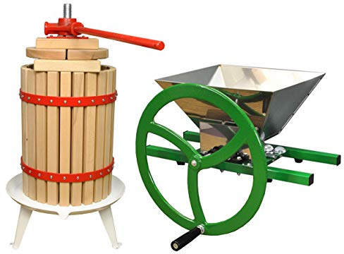 Selections Manual Apple Scratter Pulper Pomace and Traditional Fruit and Apple Press (18L)