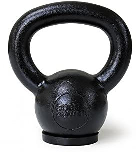 CORE POWER MEIJERS Gusseisen Kettlebell 6kg/Gusseisen Kugelhantel 4-32kg hochwertigste Eisenerz Pro Qualität für Gym, Fitness und Crossfit Gummi Stellfläche für Bodenschutz Schwarz