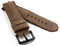 RIOS1931 Derby Vintage Rindsleder Uhrenarmband handgemacht in Deutschland Robust 24mm Braun Wildleder