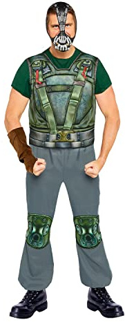 Amscan - Erwachsenenkostüm Bane aus The Dark Knight Rises, Maske, Oberteil mit gepolsterter Weste, Hose, Batman, Motto-Party, Karneval