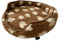 Hundebett Duo Merinowolle Ø 60 cm Tierbett Katzenbett Schlafplatz Hundekorb Hundesofa hygienisch kuschlig rutschfest Farbe Braun/Weiß