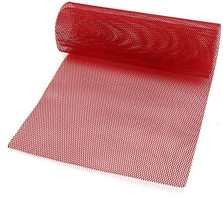 Rejilla del Coche Aleación de Aluminio,MoreChioce Parachoques de Malla Enrejado Rejilla de Malla de Nido de Abeja Rejilla Central Hoja de Malla Rejilla Parrilla Rombal Universal,Rojo 6mm x 12mm