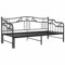 Tidyard Ausziehsofa Bettgestell Bettsofa Ausziehbett Tagesbett Schlafsofa Metallbett Sofa Couch Metall 90x200 cm Schwarz
