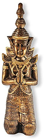 colourliving Buddha Figur groß Tempelwächter betend Thai Buddha Skulptur Buddha Gold Buddha Statue