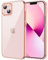 JETech Hülle für iPhone 13 Mini 5,4 Zoll, Nie Vergilbung Stoßfeste Stoßstange handyhülle, Anti-Kratzt Transparent Rückseite (Roségold)