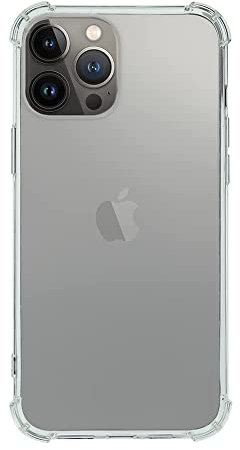 QUITECO Coque pour iPhone 13 Pro, Housse Protection Souple Silicone TPU avec Coins Renforcés, Transparente