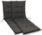 sunnypillow 2 Stück Liegenauflagen 190 x 60 - Auflage Sonnenliege Polster für Gartenliege extra dick 9cm - Polsterauflagen, wasserdicht, UV Lichtecht für Gartenmöbel Liegestuhl Liegen - Anthrazit