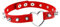JewelryWe Schmuck Damen Choker Leder Halsband Gothic Punk Lolita Herz Spike Nieten Sklave Kragen Halskette 34-38cm Erstellbare Collier Kette, Rot