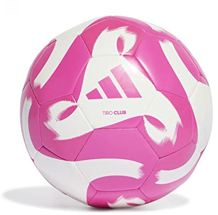 adidas Unisex Ball (Machine-Stitched) Tiro Club Football, White/Team Shock Pink, HZ6913, 3