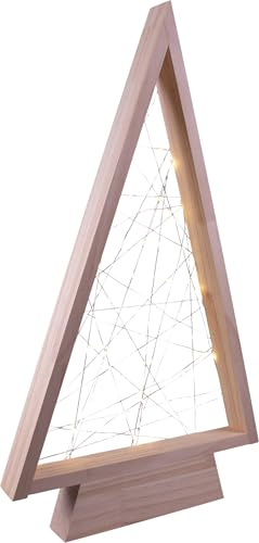 Wooden Self Assembly Battery Powered Christmas Tree with 60 LED's