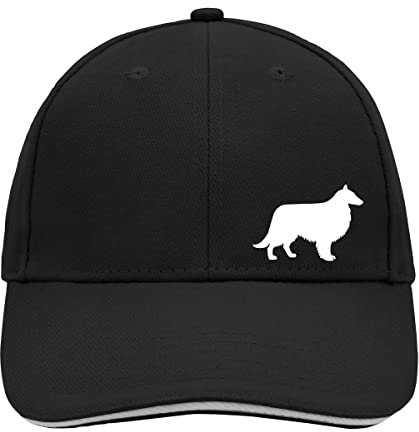 Huuraa Cappy Mütze Collie Sheltie Silhouette Geschenk Black/Light Grey Collie Sheltie Präsent