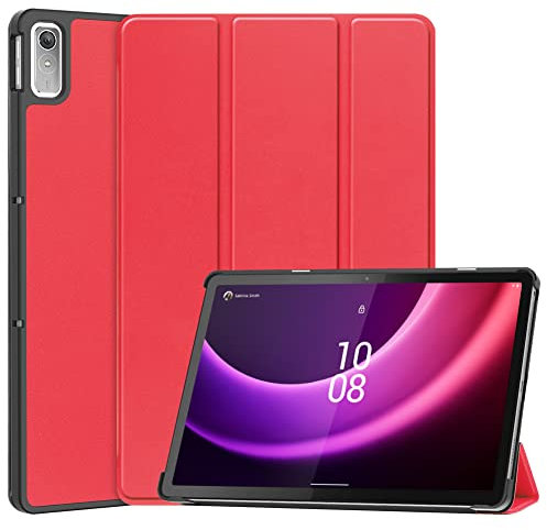 Kepuch Custer Cover per Lenovo Tab P11 2nd 11.5 TB-350,PU-Pelle Case Custodia per Lenovo Tab P11 2nd 11.5 TB-350 - Rosso