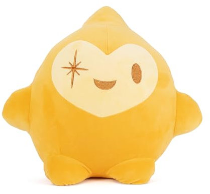 Disney Wish Star 40 cm großes Squishy Plüschtier Mega Star Plüsch, geeignet für verträumte Drücken, Kuscheln und schlafende Wünsche, ab 0 Monaten, Gelb