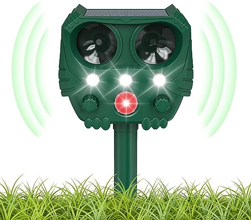 Hywean Hsafe Cat Repellent Ultrasonic Cat Scarer USB Charge, Fox Ultrasonic Deterrents Animal Repeller Garden Outdoor Yard Farm, Effective for Cat Dog Fox Skunks and Birds