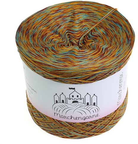 Farbverlaufsgarn Meliert 300g - 1140m 4 fädig Bobbel Wolle handstrickgarn stricken häkeln (Rostig)