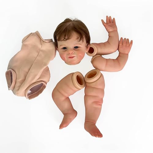 Pinky Reborn 22 Pulgadas 55CM Kit De Pintura Muñeca Reborn Realista Chica o Chico Tacto Suave DIY Muñeca (Echar raíces en el Cabello)