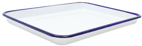 HOLIDYOYO Molde para hornear cuadrado esmaltado bandeja cocina bandejas cocina plato para hornear molde oblongo empanadas sartén para asar molde para panqueques merienda tarta