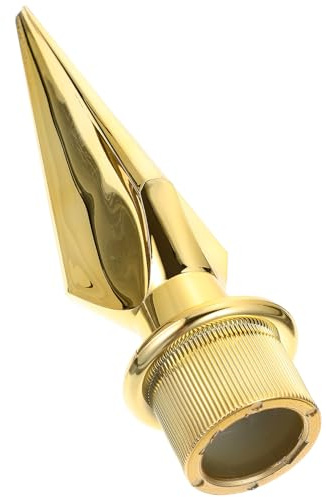 TOVINANNA Dekorativer Fahnenmastkopf aus Goldfarbenem Kunststoff mit Einzigartigem Design für Fahnenmast und Zaun als Elegante Willkommens und Feiertagsdekoration