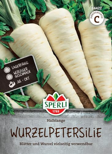 Sperli Petersilienwurzelsamen Halblange | Saatgut Kräutersamen | Mehrjährig & Kübelgeeignet | Ideal für Petersilie Liebhaber
