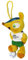 Promo-Dis Fuleco – Avec boucle, 13 cm, balle sous le pied, mascotte en peluche de la Coupe du monde de football 2014 au Brésil