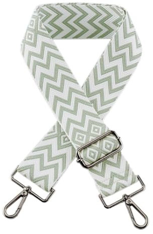 Schultergurt Taschengurt Verstellbarer Breit 5CM,Längenverstellbarer 75-135cm Schulterriemen,Taschengurte zum Wechseln,Zubehör für Tragetaschen Handtaschen Crossbody,Schwarz Schnalle,Matcha-Grün