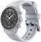 REBANDACE Armband für Omega x Swatch MoonSwatch 20mm, weiches Silikon, gebogenes Moonswatch Swatch Armband für Männer Frauen (Graue weiße Linie)