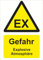 Indigos UG - Schild EX Gefahr Explosive Atmosphäre - 297x420 - Hotel, Firma, Schutz, KITA, Arzt, Praxis - Sicherheit - Warnung - Aluverbundplatte 3mm, Wohnung - Hinweisschild - Warnschild