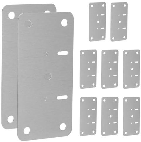 ARTIBETTER 10 Sets Heavy Duty Hinge Repair Plates for Cabinet Doors Stainless Steel Hinge Repair Kit Fitting