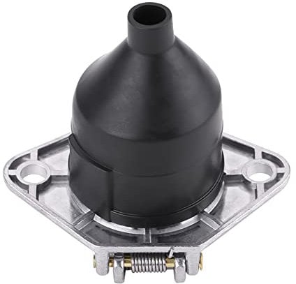 Universal 24V 7 Pin Trailer Plug Socket Metal Cover Sturdy for Commercial Vehicle