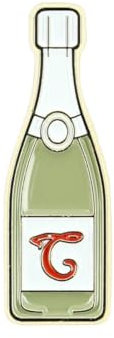 Clj Charles Le Jeune Pin's Bouteille De Vin Pétillant - Alimentation - qualité de finition - Epingle - Broche - Badge - PINS NOURRITURE