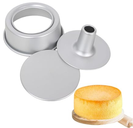 Peufcmi Kuchenform Rund, Kuchenform mit Flach- und Rohrboden, Springform mit Abnehmbar Auslaufsicher Boden, Kuchenform auslaufsicher, Classic Springform