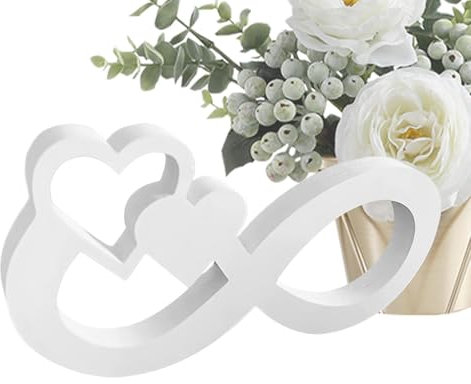 Unendlichkeits-Herz-Ornament, modernes Unendlichkeits-Herz-Ornament, elegantes 3D-Herz-Dekor, romantisches Hochzeitsgeschenk für Paare, einzigartige Unendlichkeitssymbol-Skulptur für Zuhause