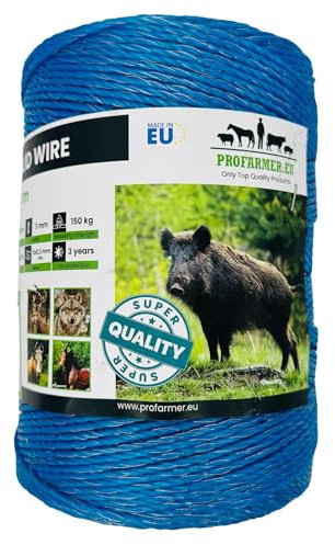 Weidezaunlitze Elektrozaunlitze 500 m 3 mm dick Weidezaun Elektrozaun Litze Wildschwein Hirsch Wolf Rind Schaf