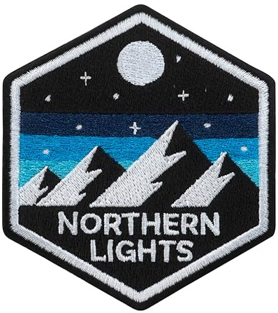 Urbanski Patch Outdoor Northern Lights Nordlichter Aurora Borealis zum Aufbügeln | Aufnäher Applikation Bügelbild (Northern Lights)