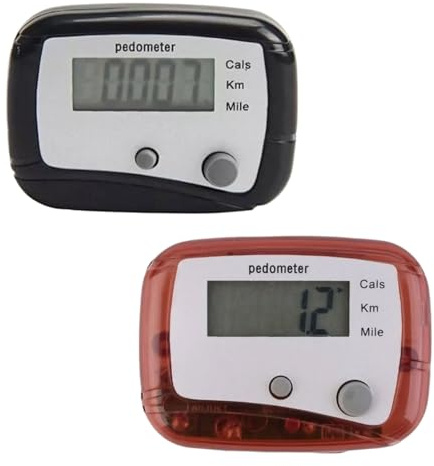2X Schrittzähler Zum Gehen, Kalorienzähler Mit Digitalanzeige, Multifunktionaler, Einfacher Sport Schrittzähler, Schrittzählers Ohne App Und Handy, Für Gehen