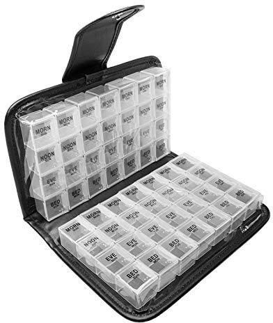 ClAZTyict 14 Day Pill Box Travel Organizer Dose Medicine Tablet Storage Container Box Daily Pill Organizer Vitamin Organizer