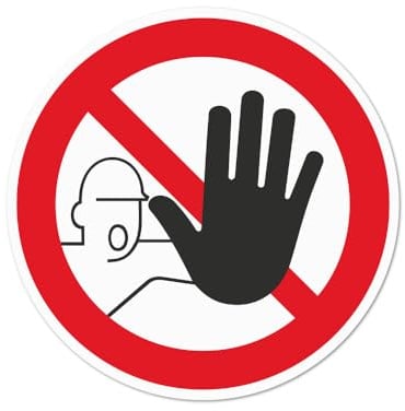 Warnschild Zutritt für Unbefugte verboten – DIN 4844-2 D-P006 ASR A1.3 – Alu-Dibond Schild Aufkleber Reflektorfolie Magnetschild – verschiedene Größen (Magnetschild, Ø 30 cm)