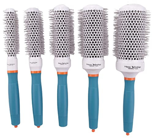 Jooehyer Roller Comb Professional 5 Size Hair Dressing Brushes High Temperature Round Comb Hair Styling Tool Hairbrush
