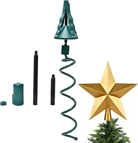Twist-On Christmas Tree Topper Holder Stabilizer, Adjustable Universal Tree Topper Support, Tree Base Types, Christmas Tree Accessories & Secure Holiday Decor Setup