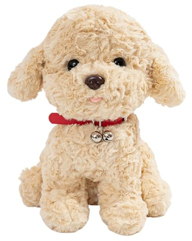 Doiyislem Realistischer Roboter Welpe - 15x10x25cm Roboter Hund Mit Fell, Interaktives Hund Spielzeug Kinder, Komfortable Touch Kreative Tier Plüschtiere Das Gehen Und Bellen, Für jungens Und Mädchen