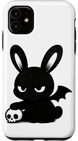 Hülle für iPhone 11 Gothic Evil Bunny Dark Cute Hase Dark Horror Gruselig Seltsam