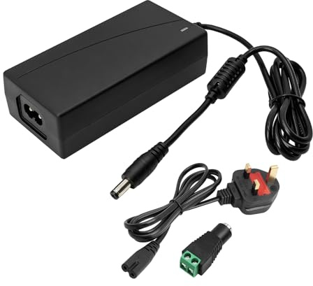 12V 5A 60W LED Power Supply AC100-240V to DC 12V Power Adapter Charger | Transformer with DC 5.5x2.1mm Plug Low Voltage Transformer for LED Strip Light LCD Monitors CCTV Camera and More