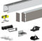 Pack premium SLID'UP 160 pour porte coulissante jusqu'à 1000 mm - rail 1,94 m - 60 kg - argent