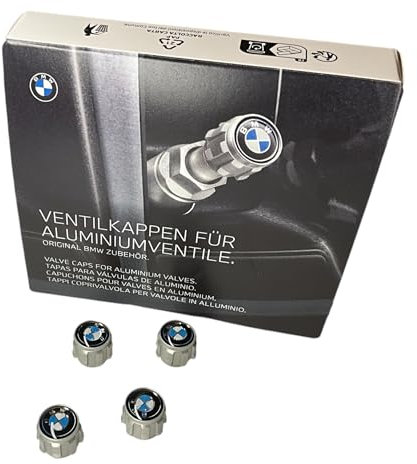 BMW Original BMW Logo Ventilkappen-Set, 4er-Set für Fahrzeuge mit Rdci